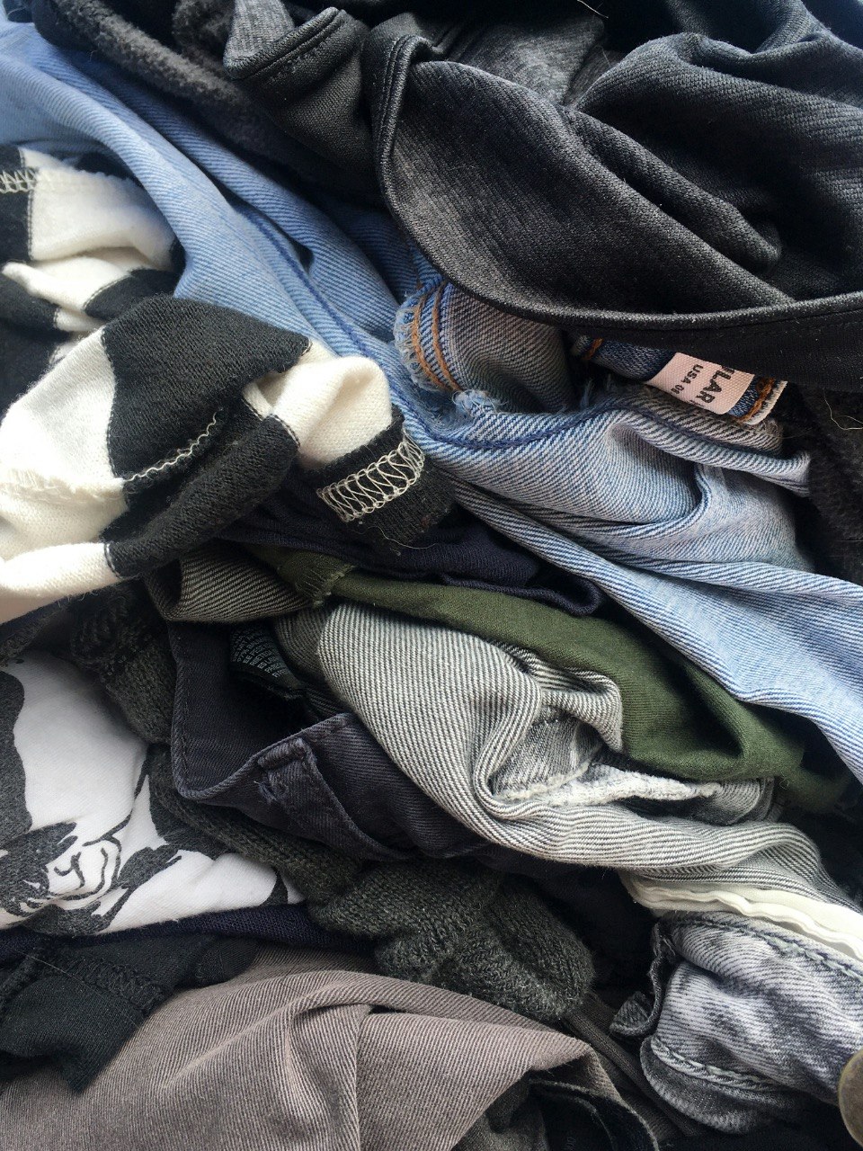 Pile of second-hand clothes